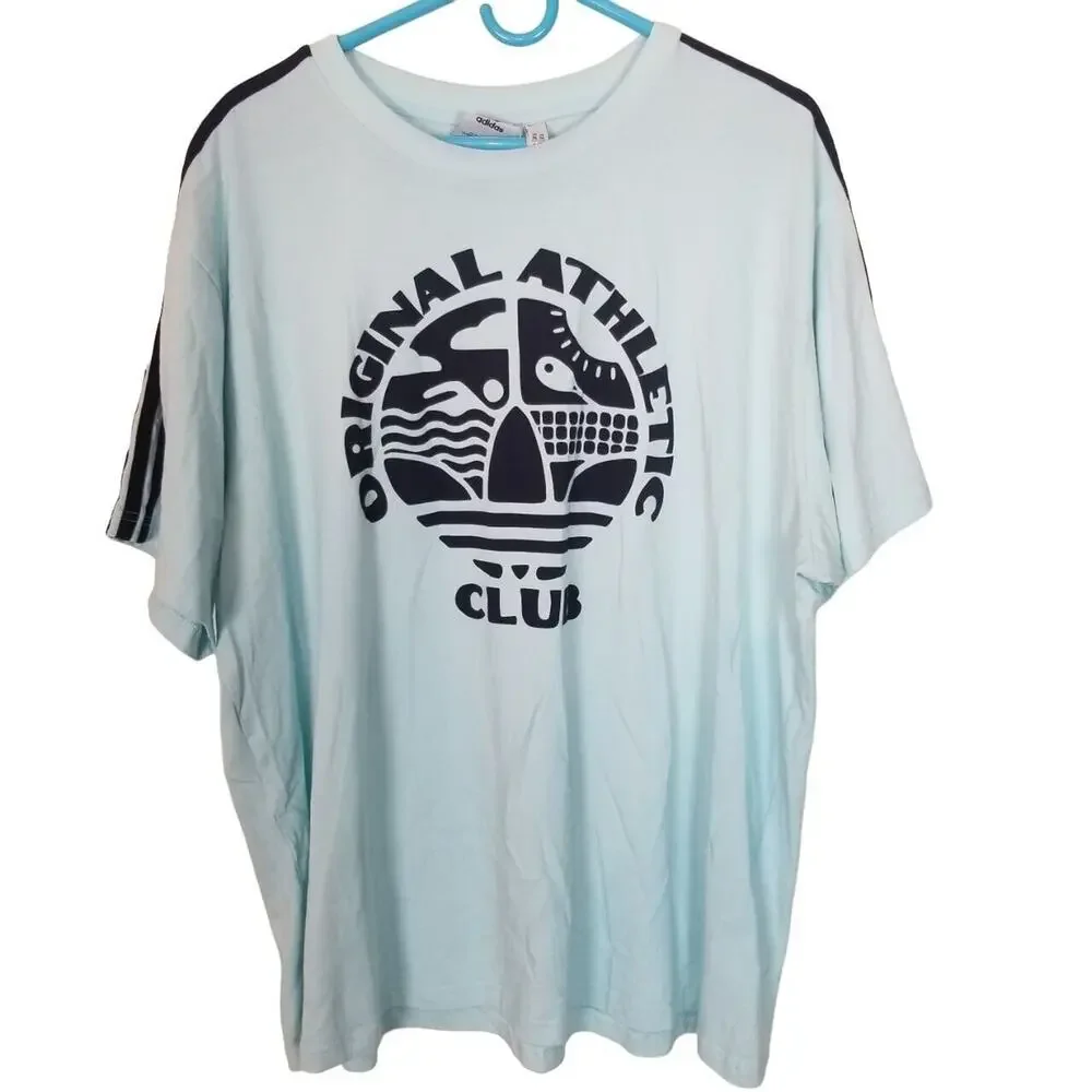 Adidas Originals Mens Crew Neck T-Shirt Sz 2XL Sporty Athletic Activewear Cotton